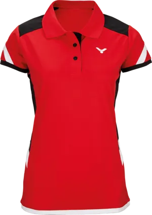Red Black Sports Polo Shirt PNG image