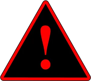 Red Black Warning Sign Triangle PNG image