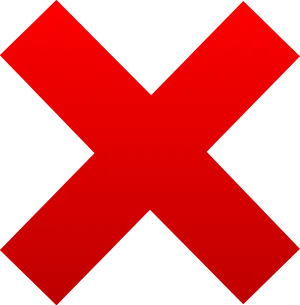 Red Black X Symbol