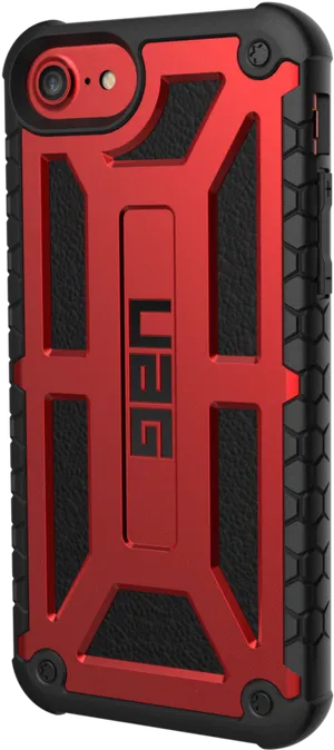 Red Blacki Phone Case Rugged Design PNG image