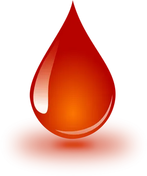 Red Blood Drop Illustration PNG image