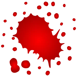 Red Blood Splatter Graphic