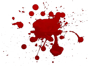Red Blood Splatteron Black Background PNG image