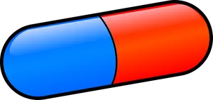 Red Blue Capsule Pill Illustration PNG