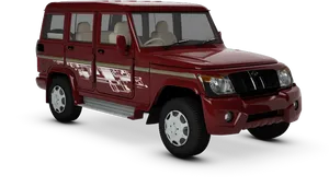 Red Bolero S U V Side View PNG image