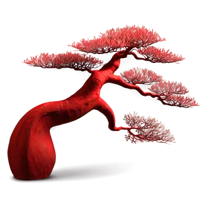 Red Bonsai Tree Drawing PNG Mlb78 PNG