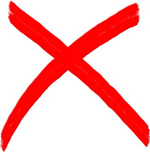 Red Brushstroke Xon Black Background