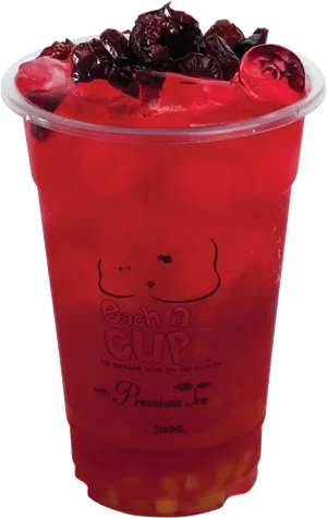Red Bubble Teawith Toppings.jpg PNG image