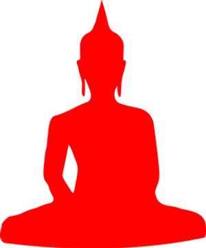 Red Buddha Silhouette PNG image