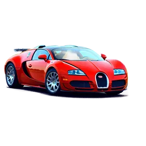 Red Bugatti Veyron PNG 05062024
