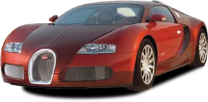 Red Bugatti Veyron Side View