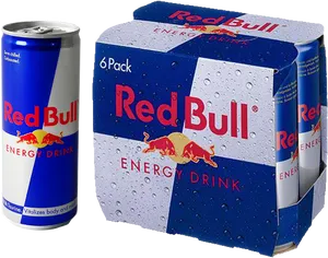 Red Bull Energy Drink Canand Pack PNG image