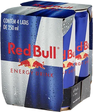 Red Bull Energy Drink4 Pack250ml Cans PNG image