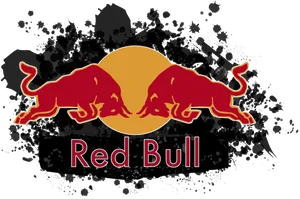 Red Bull Logo Splash Background PNG image