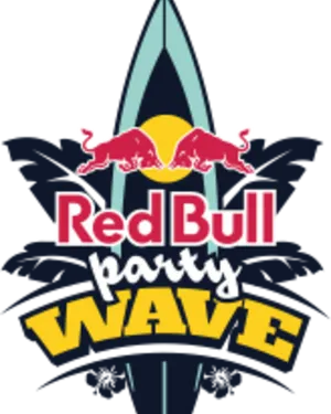 Red Bull Party Wave Logo PNG image