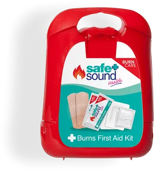 Red Burns First Aid Kit PNG image