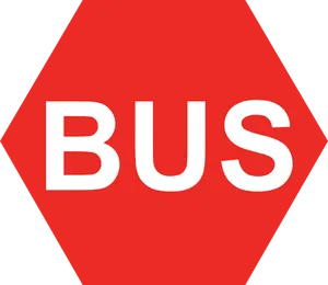 Red Bus Stop Sign PNG image
