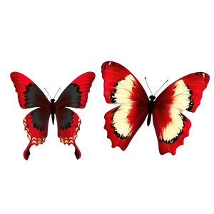 Red Butterflies PNG 05232024 PNG