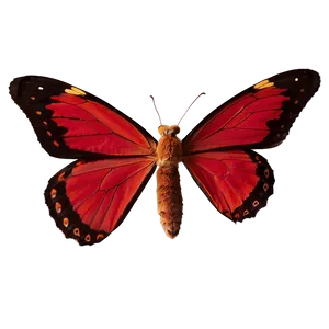 Red Butterfly Close-up Png 7 PNG image