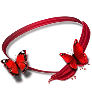 Red Butterfly Decoration PNG Jfc PNG