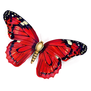 Red Butterfly Digital Art PNG Mgx35 PNG