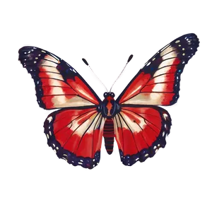 Red Butterfly In Garden Png Bpu29 PNG image