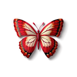 Red Butterfly Pattern PNG Rab54 PNG