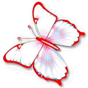 Red Butterfly Silhouette PNG 06122024