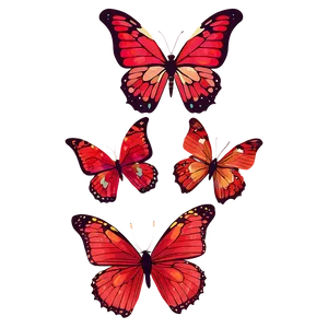 Red Butterfly Sticker Png Daj65 PNG image