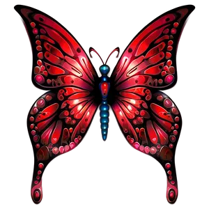 Red Butterfly Tattoo Design Png 06122024 PNG image