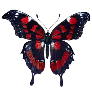 Red Butterfly Top View PNG 06122024 PNG