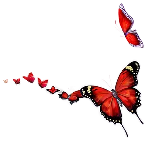 Red Butterfly Transparent Background PNG 06122024 PNG