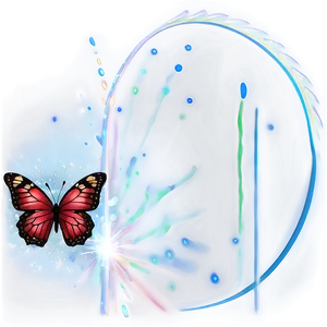Red Butterfly With Glitter PNG 64 PNG