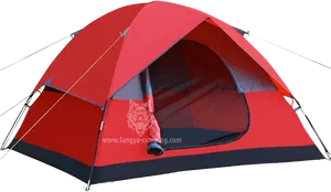 Red Camping Tent Isolated PNG image