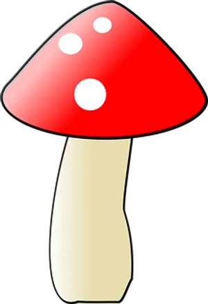 Red Capped Mushroom Clipart PNG image