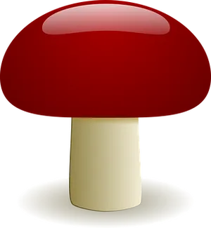 Red Capped Mushroom Illustration PNG image