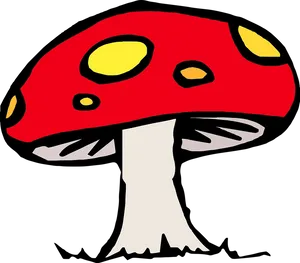 Red Capped Mushroom Illustration.png PNG image
