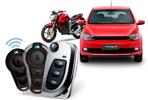 Red Car Motorcycle Key Fobs PNG