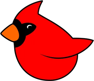 Red Cardinal Cartoon PNG image