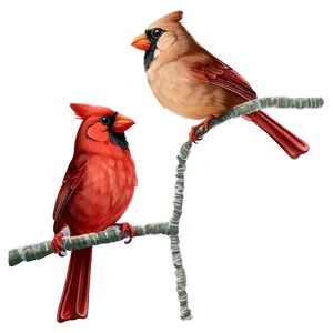Red Cardinal Illustration PNG 06292024
