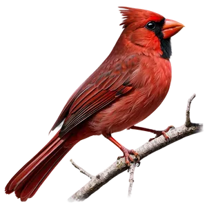 Red Cardinal Side View PNG Vim PNG