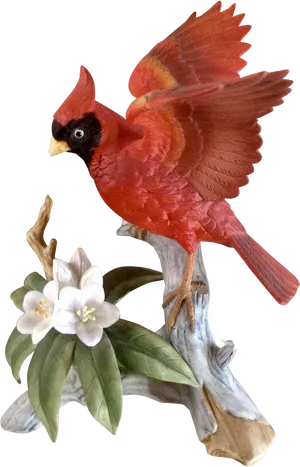 Red Cardinalon Branch PNG image