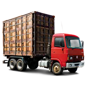 Red Cargo Truck Png Qhe1 PNG image