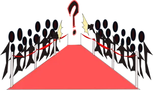 Red Carpet Question Mark PNG image