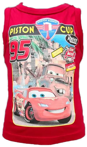 Red Cars Movie Graphic Tank Top PNG image