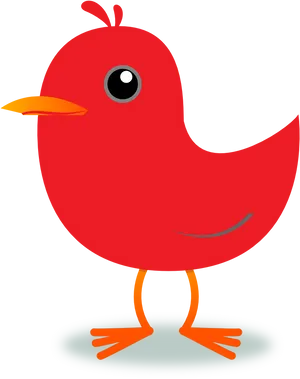 Red Cartoon Bird PNG image
