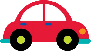 Red Cartoon Car Illustration PNG image