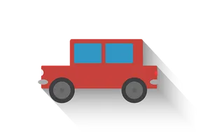 Red Cartoon Car Vector PNG image