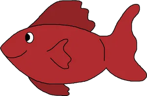 Red Cartoon Fish