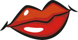 Red Cartoon Lips PNG image
